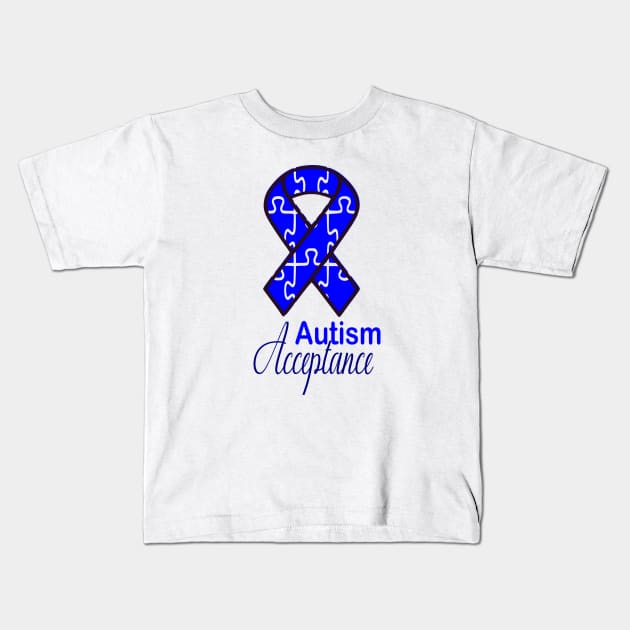 Autism Acceptance Kids T-Shirt by Cargoprints